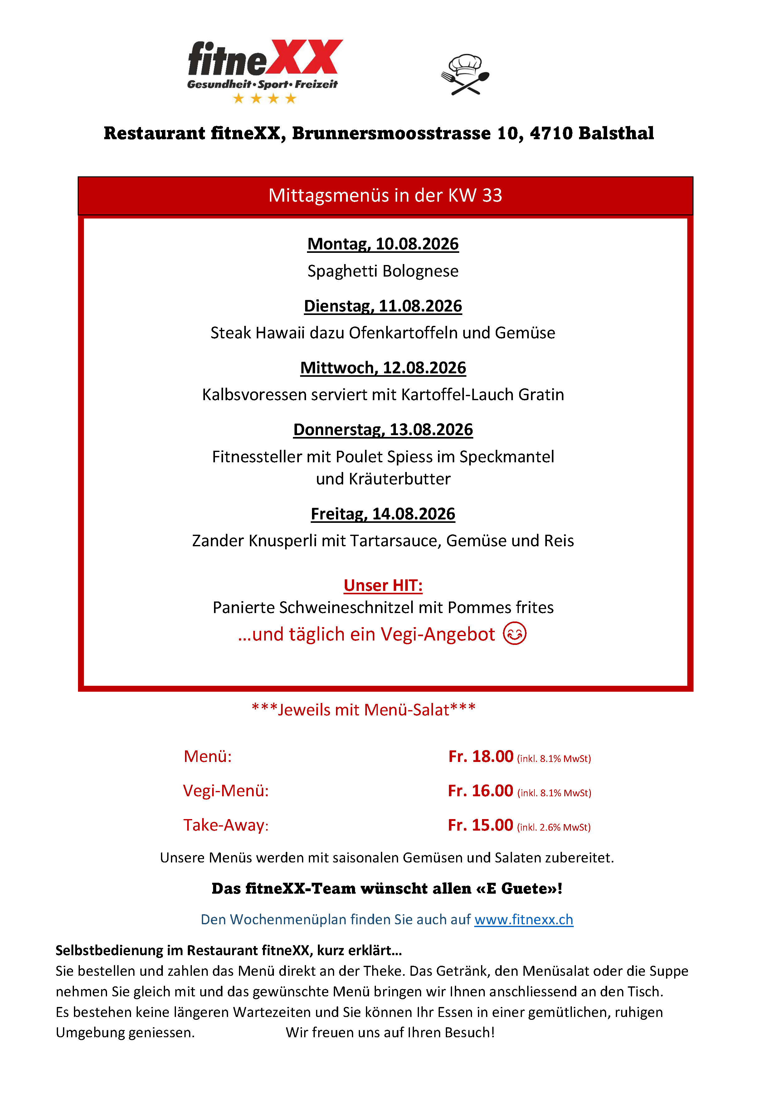 Menu KW 33