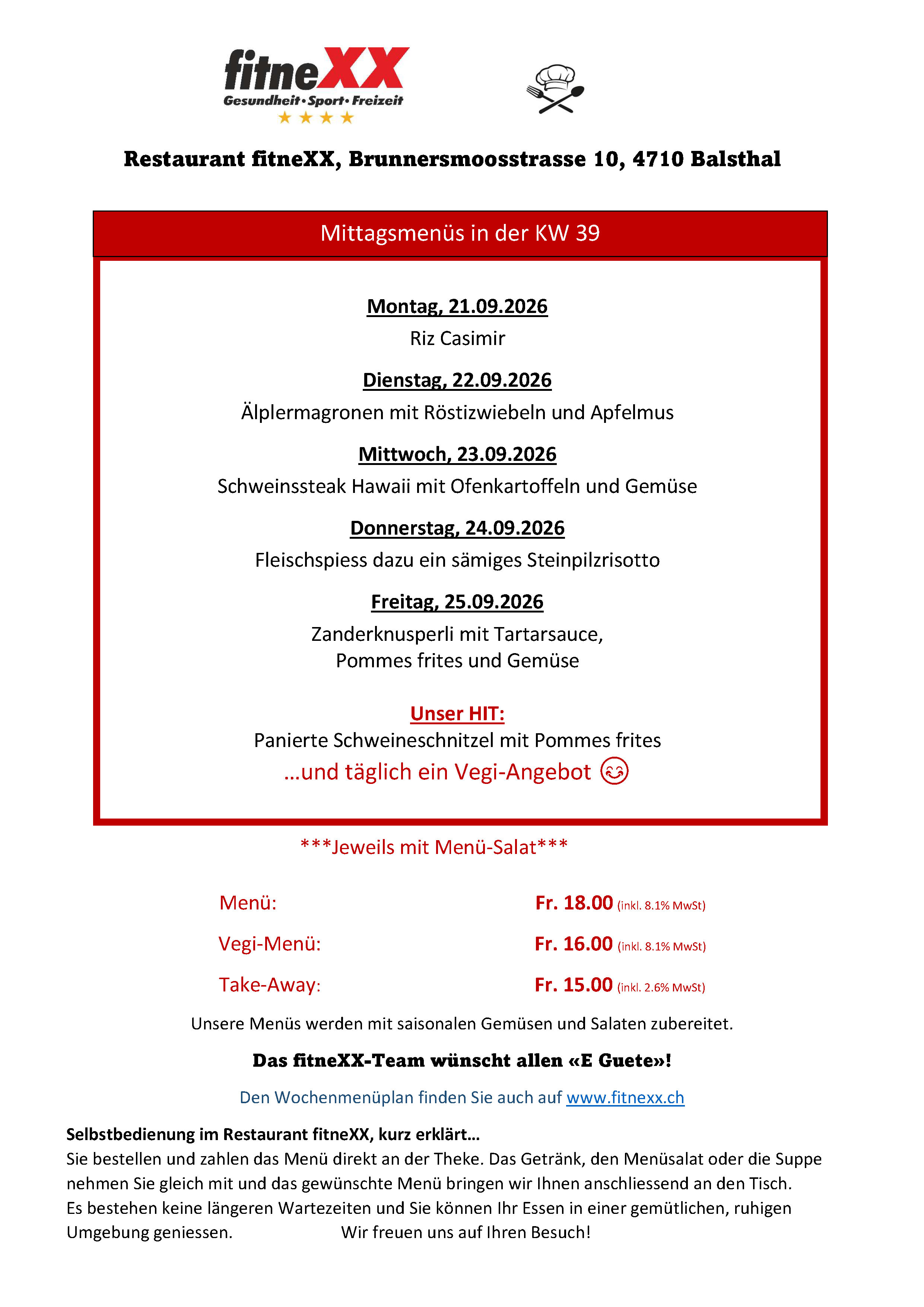 Menu KW 39