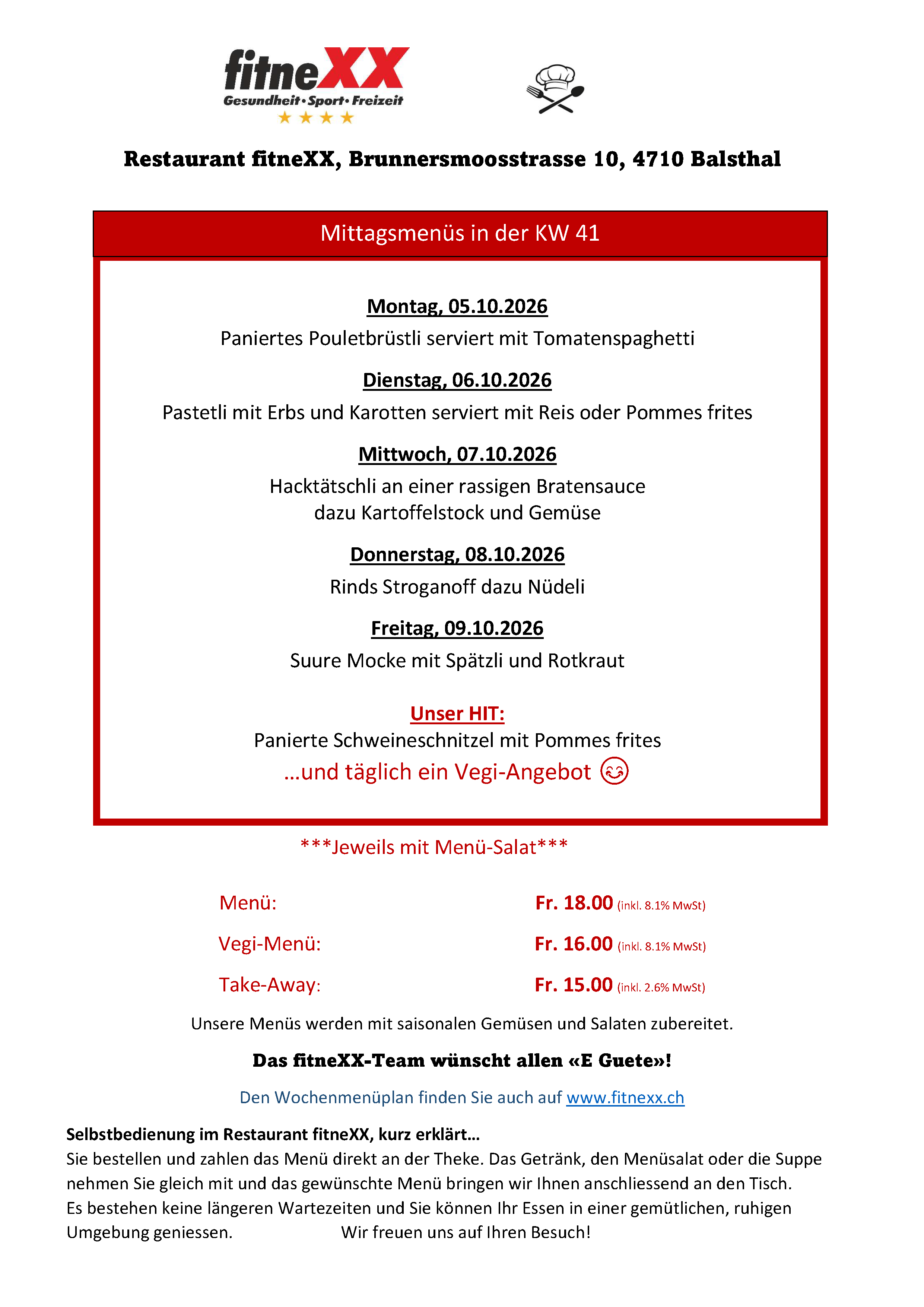 Menu KW 41
